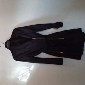 Zara black and gold long sleeve trench coat